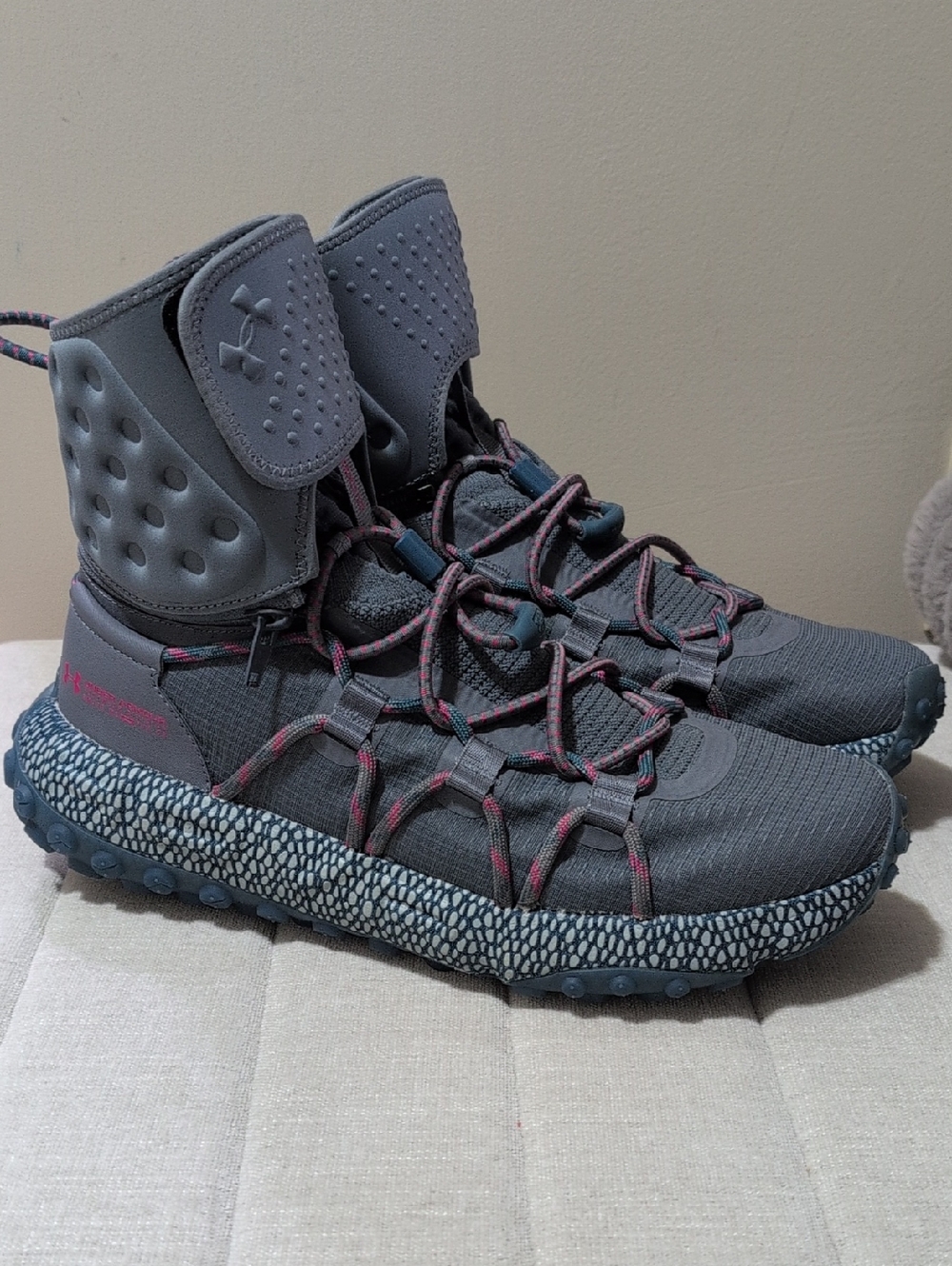 Under Armour HOVR Summit Fat Tire Grey High-Top Trail Sneakers